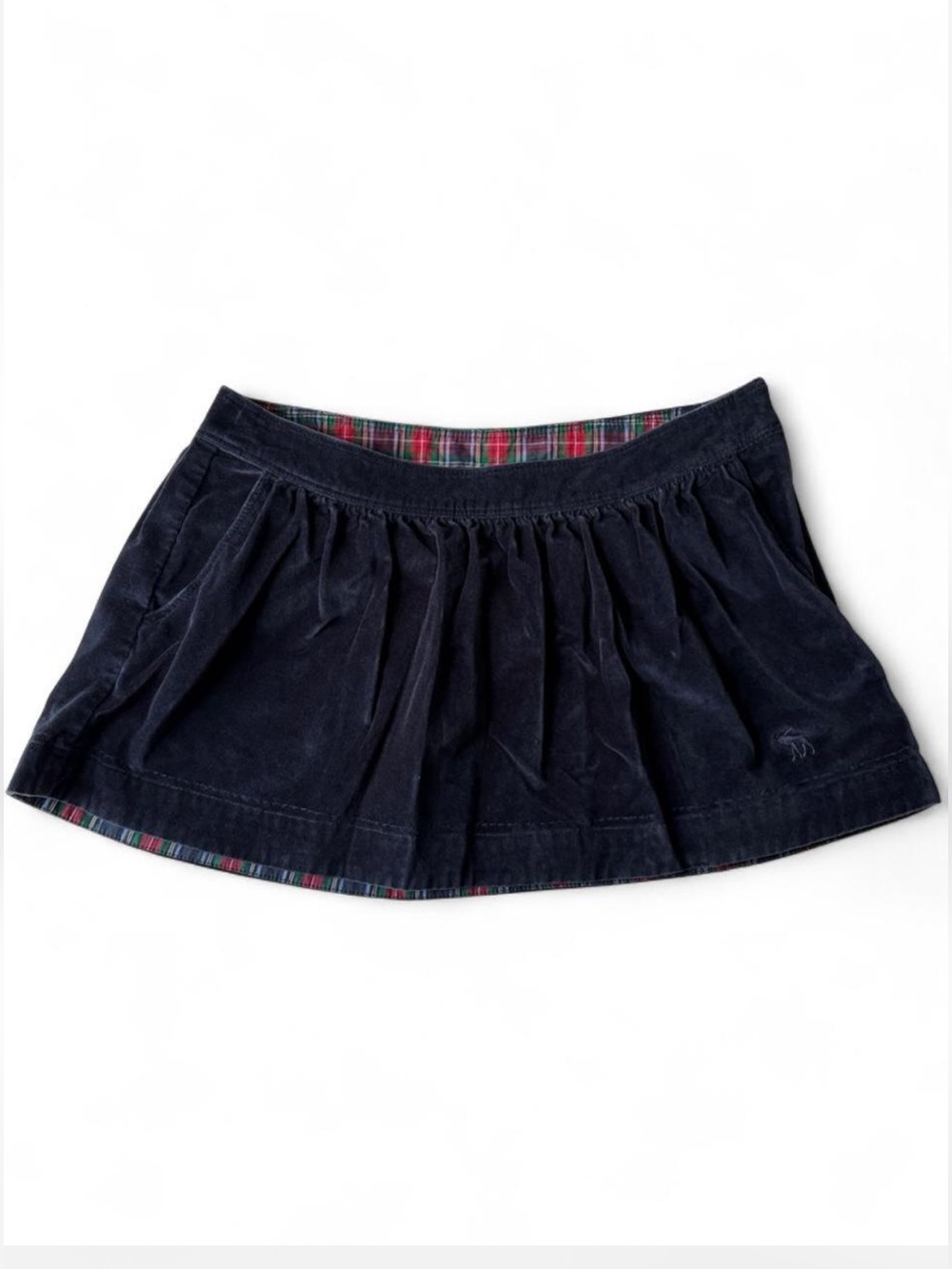 Abercrombie & Fitch Navy Velvet Mini Skirt y2k